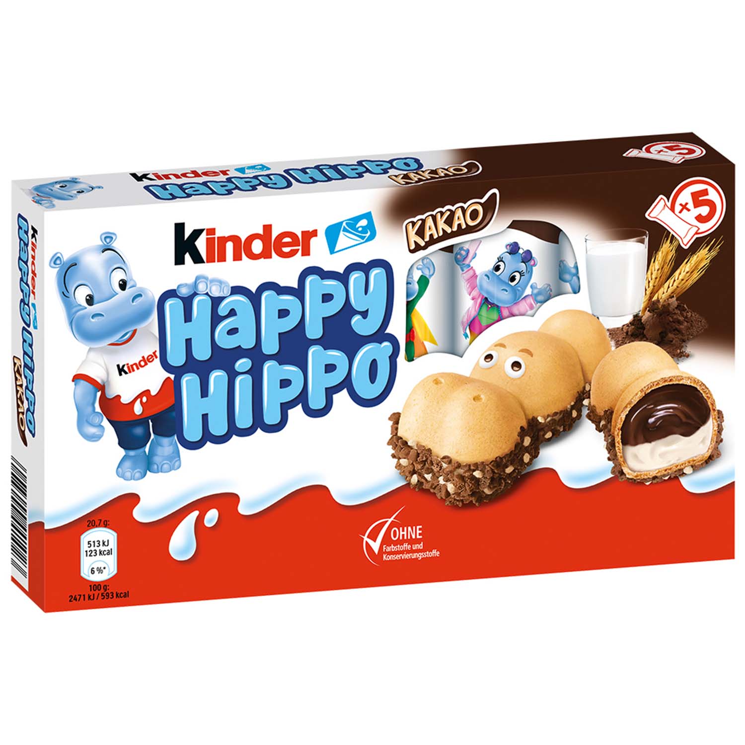 kinder Happy Hippo Kakao 5шт